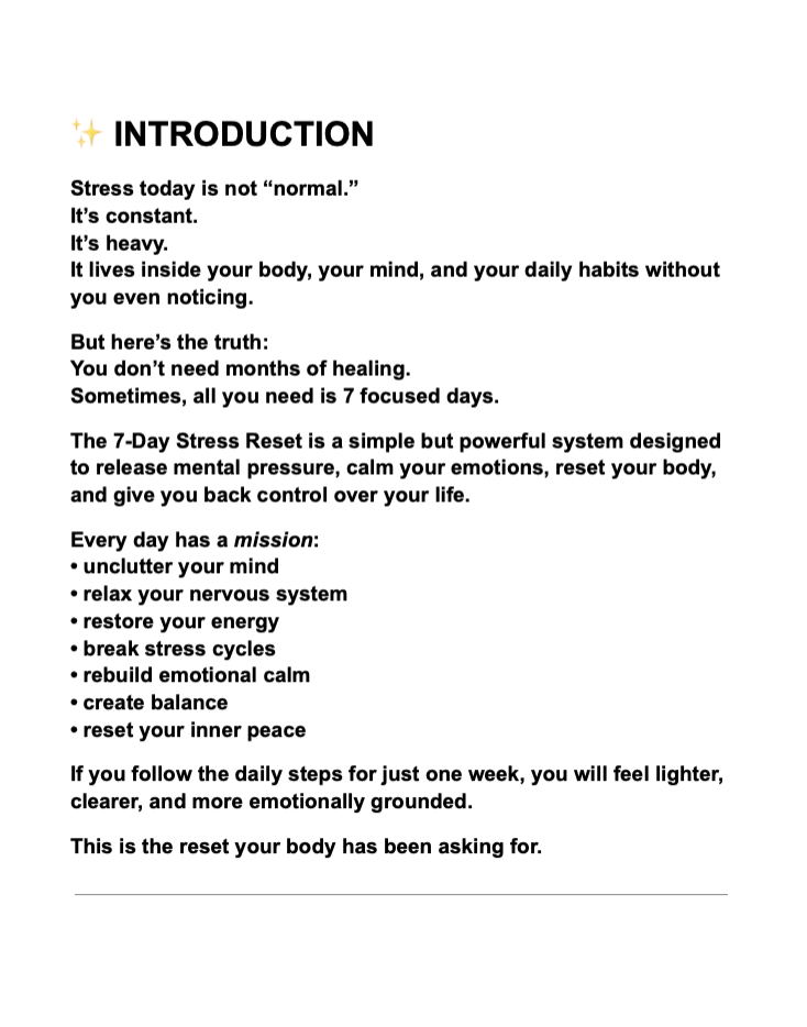 7-Day Stress Reset