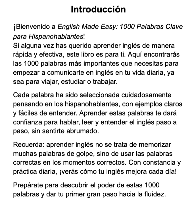 English Made Easy: 1000 Key Words for Spanish Speakers