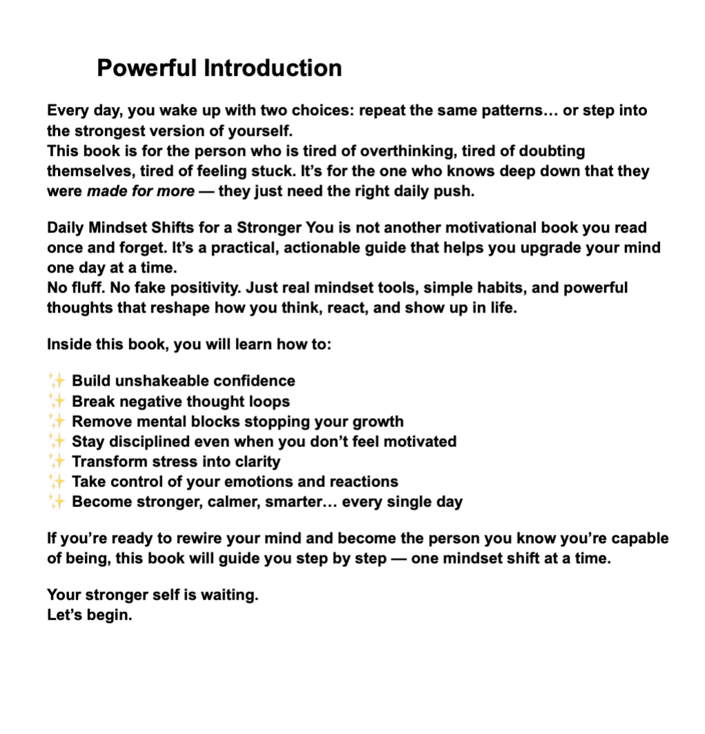 Daily Mindset Shifts for a Stronger You