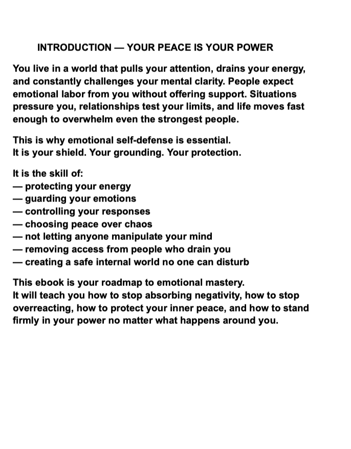 Emotional Self-Defense: Protect Your Peace